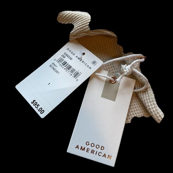 Good American Pullover boyfriend top waffle weave Size 1/Large MSRP $95.00 - Picture 6 of 7